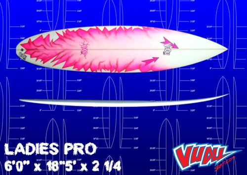 LADIES PERFORMANCE SHORTBOARD 6.0 x 18.5 x 2.25