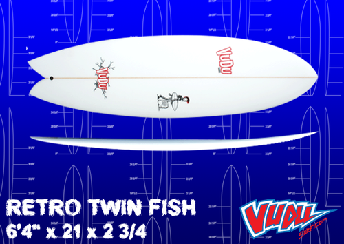 Retro Twin Keel Fin Fish