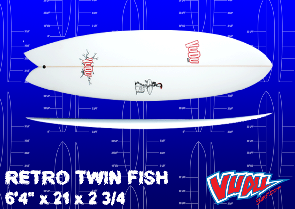 Retro Twin Keel Fin Fish